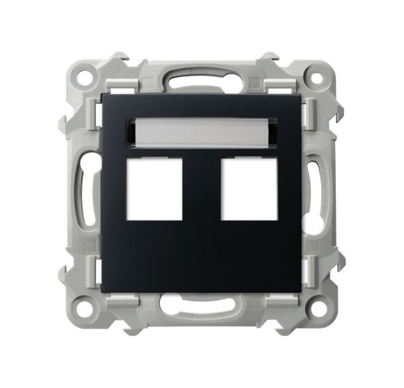 OSPEL SZAFIR GPK-2Z/p/33 Obudowa gniazda podwójnego Keystone prosta