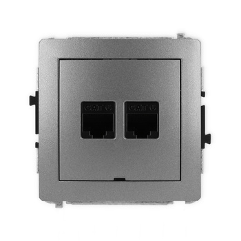 KARLIK DECO 11DGKBO-4  Gniazdo komputerowe podwójne 2xRJ45