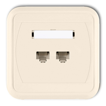 KARLIK LIZA 1GLK-4   Gniazdo komputerowe podwójne 2xRJ45