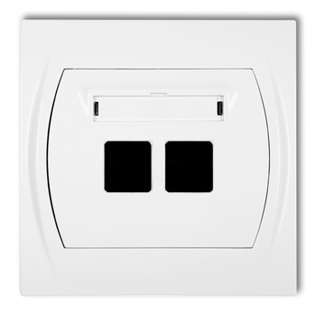 KARLIK LOGO LGM-2P  Gniazdo multimedialne podwójne bez modułu (standard Keystone)