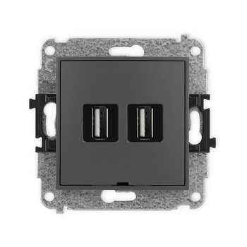 KARLIK MINI 28MGUSBBO-2  Gniazdo podwójne 2xUSB A-A 2.0