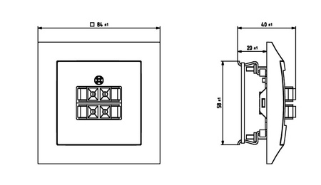 Ospel impresja GG-2Y/m/27 Gniazdo głośnikowe podwójne ecru