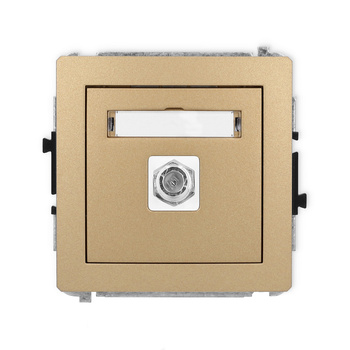 KARLIK DECO 8DGF-1  Gniazdo antenowe pojedyńcze  typu F (SAT) niklowany