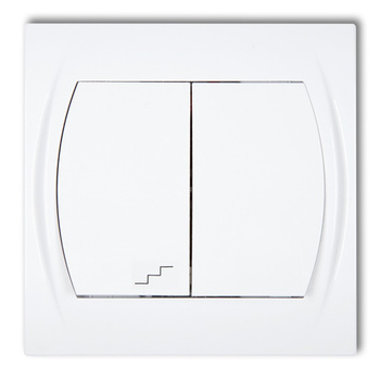 KARLIK LOGO LWP-10.1 Łącznik jednobiegunowy ze schodowym (wspólne zasilanie)