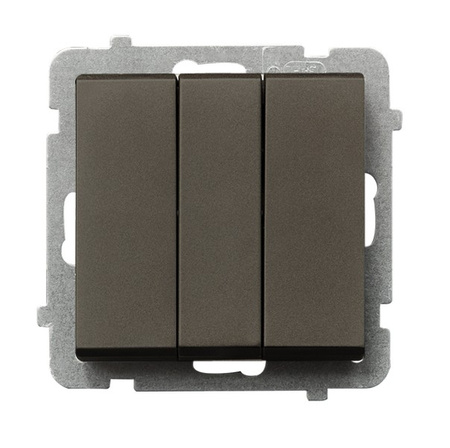 OSPEL SONATA ŁP-13R/m/40 Łącznik potrójny czekoladowy