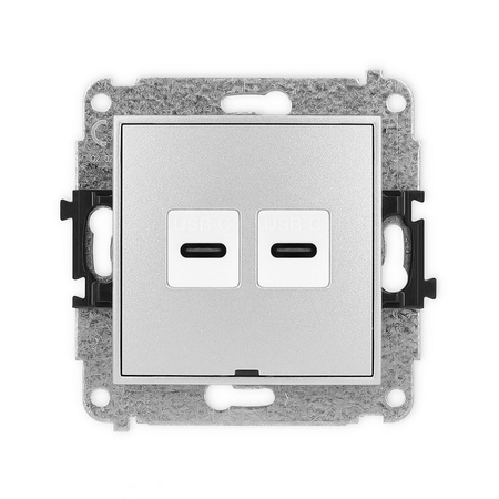KARLIK MINI 7MGUSBBO-8  Gniazdo podwójne 2xUSB C-C