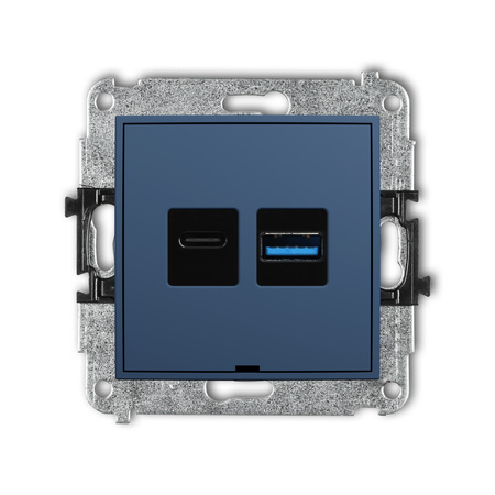 KARLIK ICON 64ICUSBBO-8 Mechanizm ładowarki USB podwójnej USB C + USB A, 20W max., bez pola opisowego