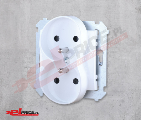 Simon 54 dgz2mz.01/11 gniazdo podwójne z bolcem