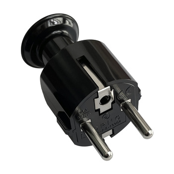 Wtyczka prosta Uni-Schuko 16A, 230V, czarna, 24 sztuki