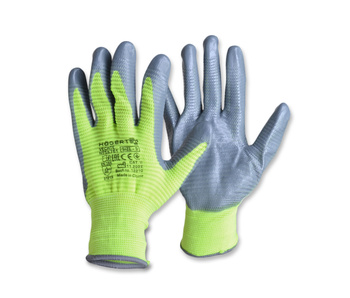 HOGERT HT5K761-9 rękawice karbowane powlekane nitrylem ochronne