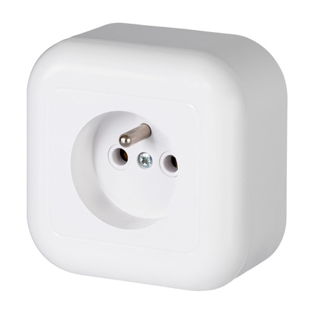 Gniazdo pojedyncze n/t 2p+Z 16A, 250V, FAN, biały