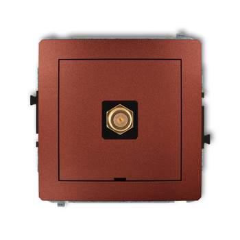 KARLIK DECO 9DGFBO-1.1  Gniazdo antenowe pojedyńcze  typu F (SAT) pozłacany