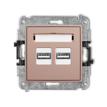 KARLIK MINI 62MCUSB-6 Mechanizm ładowarki USB podwójnej 2xUSB A, 15,5W max., 5V, 3.1A