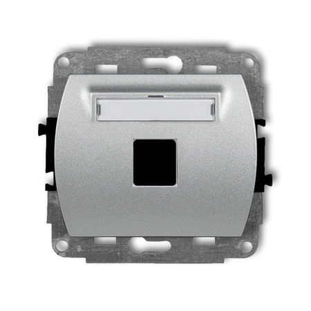 KARLIK TREND 7GM-1P  Gniazdo multimedialne pojedynczego bez modułu (standard Keystone)