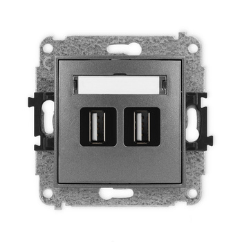 KARLIK MINI 11MGUSB-2  Gniazdo podwójne 2xUSB A-A 2.0