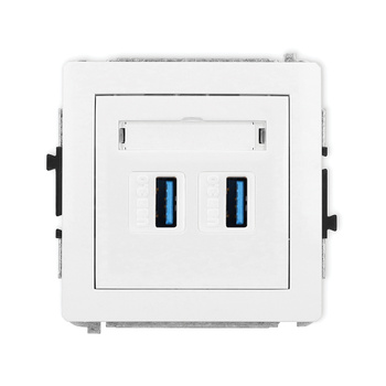 KARLIK DECO DGUSB-6  Gniazdo podwójne 2xUSB A-A 3.0