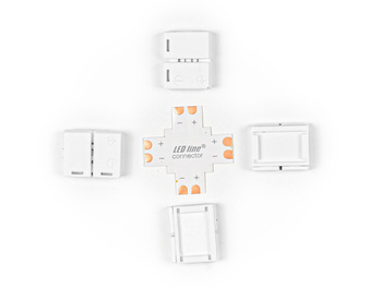 LED line® łącznik do taśm LED CLICK CONNECTOR kątowy 8 mm 2 PIN Typ +