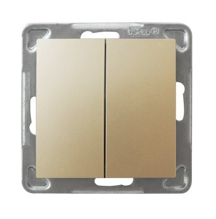 OSPEL IMPRESJA ŁP-2Y/m/28 Łącznik dwugrupowy świecznikowy złoty