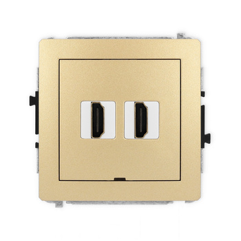 KARLIK DECO 29DHDMIBO-6 Mechanizm gniazda podwójnego HDMI 2.1, 8K, bez pola opisowego