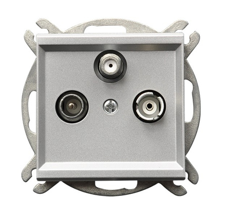 OSPEL SONATA GPA-RS/m/38 Gniazdo RTV-SAT końcowe srebro