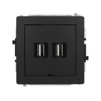 KARLIK DECO 12DGUSBBO-2  Gniazdo podwójne 2xUSB A-A 2.0