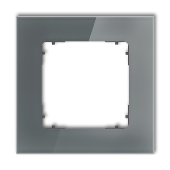 KARLIK ICON 28-28-IRSK-1 Ramka uniwersalna pojedyncza kwadratowa - efekt szkła (ramka: grafitowa; spód: grafitowy mat)