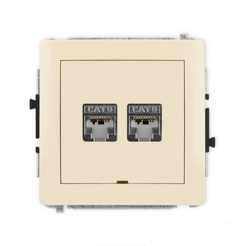 KARLIK DECO 1DGKBO-6  Gniazdo komputerowe podwójne 2xRJ45