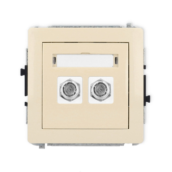 KARLIK DECO 1DGF-2  Gniazdo antenowe podwójne typu F (SAT) niklowany