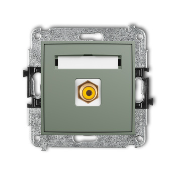 KARLIK MINI 61MGRCA-1 Mechanizm gniazda pojedynczego RCA (typu cinch - żółty, pozłacany)