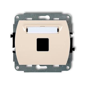 KARLIK TREND 1GM-1P  Gniazdo multimedialne pojedynczego bez modułu (standard Keystone)