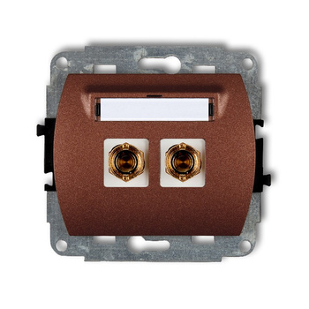 KARLIK TREND 9GG-4  Gniazdo głośnikowe pojedyńcze (typu banan - czerwony i czarny