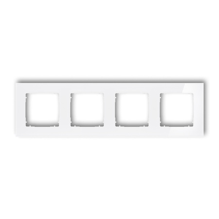 KARLIK ICON 0-0-IRSK-4 Ramka uniwersalna poczwórna kwadratowa - efekt szkła (ramka: biała; spód: biały)