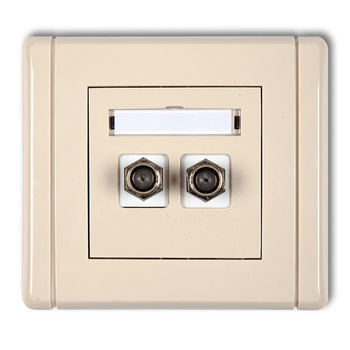 KARLIK FLEXI 1FGF-2.1  Gniazdo antenowe podwójne typu F (SAT) pozłacane