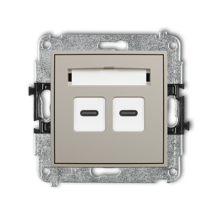 KARLIK MINI 60MGUSB-8 Mechanizm gniazda podwójnego 2xUSB C-C
