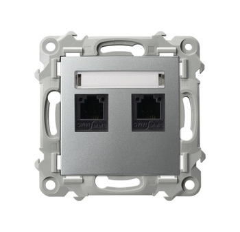 OSPEL SZAFIR GPT-2ZN/m/18 Gniazdo telefoniczne podwójne niezależne