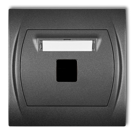 KARLIK LOGO 11LGM-1P  Gniazdo multimedialne pojedyncze bez modułu (standard Keystone)