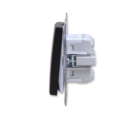 OSPEL AS ŁP-19G/m/33 Łącznik podwójny krzyżowy czarny metalik