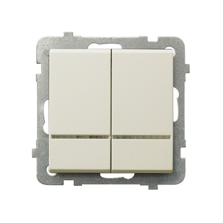 OSPEL SONATA ŁP-2RS/m/27 Łącznik dwugrupowy świecznikowy podświetlany