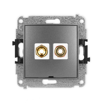 KARLIK ICON 11IGGBO-4  Gniazdo głośnikowe pojedyńcze