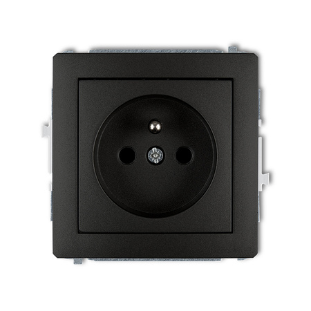 KARLIK DECO 12DGP-1zp  Gniazdo pojedyńcze  z uziemieniem 2P+Z (przesłony torów prądowych)