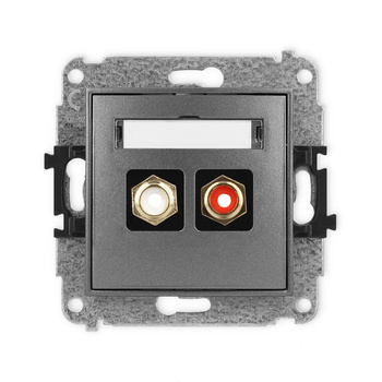 KARLIK ICON 11IGRCA-2  Gniazdo podwójne RCA (typu cinch - biały i czerwony
