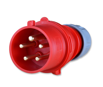 Pce 025-6 wtyczka siłowa 32a 5 bolców ip44 400v 3p+z+n
