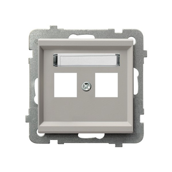 OSPEL SONATA GPK-2R/p/82 Obudowa gniazda podwójnego Keystone prosta