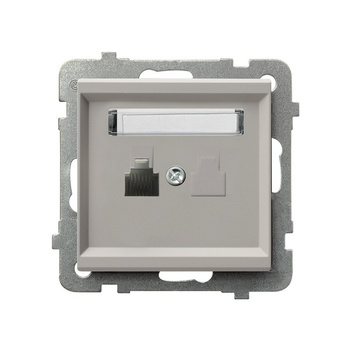 OSPEL SONATA GPT-1R/m/82 Gniazdo telefoniczne pojedyncze kaszmir