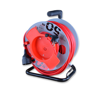 Emos p15190 przedłużacz zwijany 1 gniazdo 50m 3x1,5 pvc