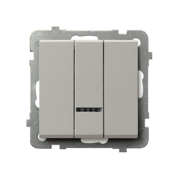 OSPEL SONATA ŁP-13RS/m/82 Łącznik potrójny z podświetleniem kaszmir