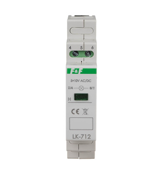 F&F Lampka sygnalizacyjna LK-712G 5÷10 V AC/DC z jedną zieloną diodą LED