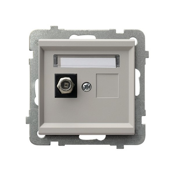 OSPEL SONATA GPA-1RF/m/82 Gniazdo antenowe typu F pojedyncze kaszmir