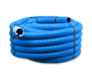 Q-SYSTEM QRK 50/41 FLEX RURA KARBOWANA PESZEL DO ZIEMI W KRĘGACH 25m NIEBIESKA