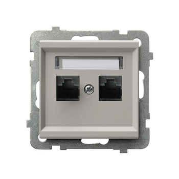 OSPEL SONATA GPK-2R/K6/m/82 Gniazdo komputerowe podwójne, kat. 6 MMC